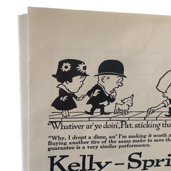 Vintage 1916 Kelly Springfield Auto Tires Hand Made Advertisement Ad Advertising - Picture 6 of 8